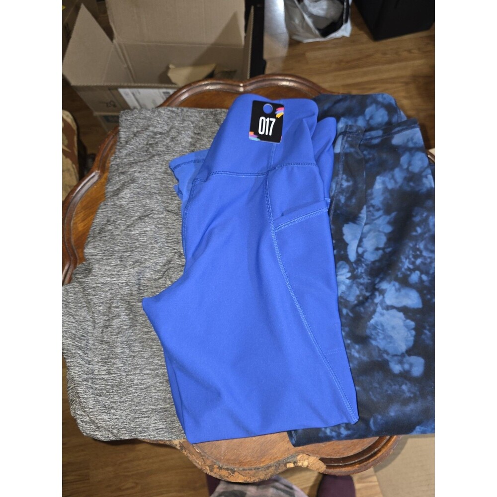 Womens Leggings Bundle Medium Blue Gray Activewear Old Navy Powersoft Tie Dye...